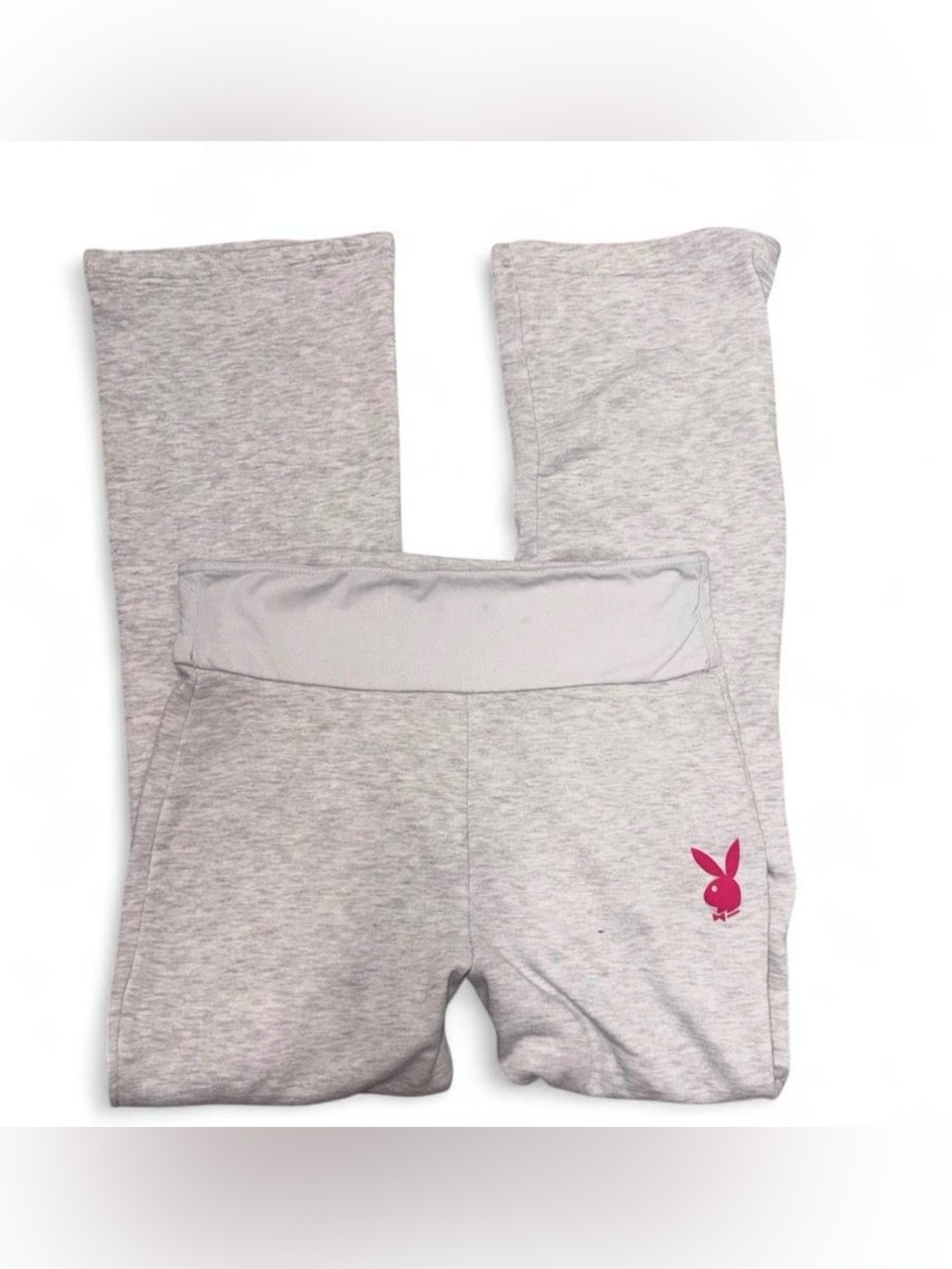 PLAYBOY Grey Kids Leggings with Pink Bunny Logo